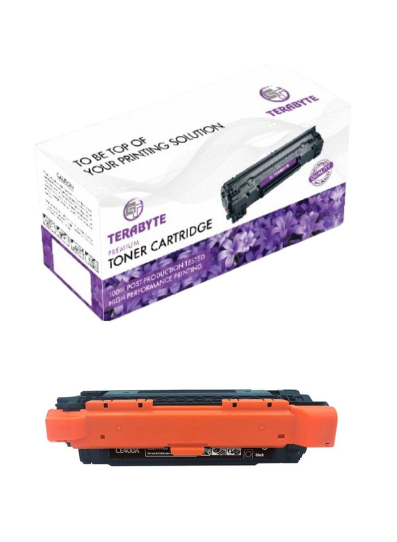 Terabyte 507A Toner Cartridge CE400A Compatible For  Laser Jet Enterprise 500 Color M551n M525f M525dn M570M 575f Printer 400A 507 (CE400A(Black)) - Image 1