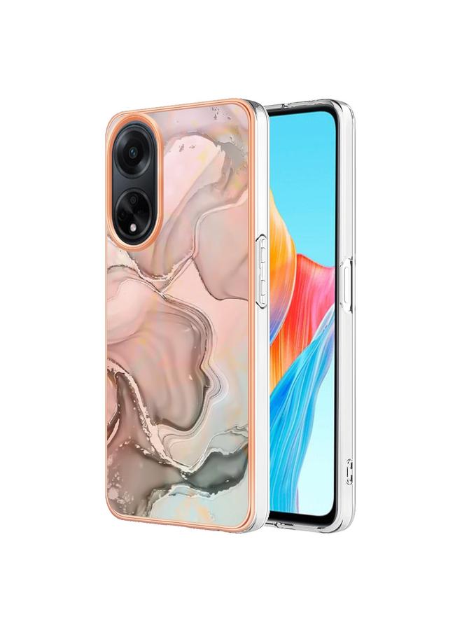 اس-توب جراب لهاتف OPPO A98، جراب IMD مزدوج الجوانب من الرخام المطلي بالكهرباء - Image 1