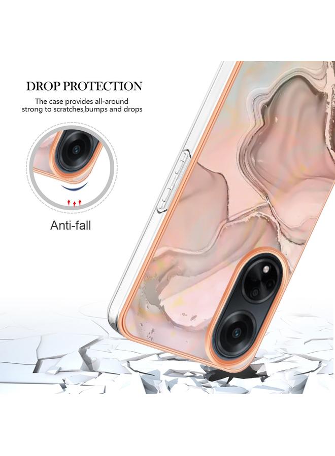 اس-توب جراب لهاتف OPPO A98، جراب IMD مزدوج الجوانب من الرخام المطلي بالكهرباء - Image 5