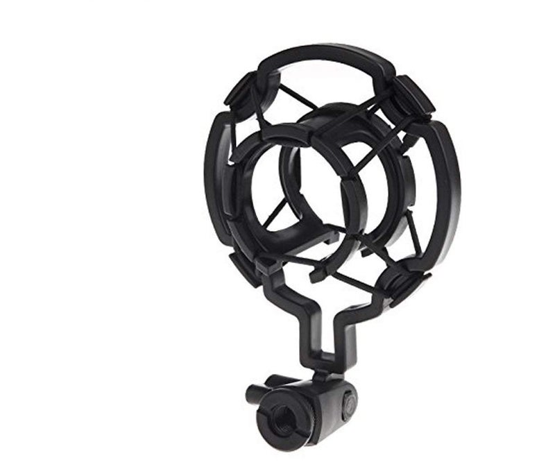 Powerpak Shock Mount Universal Microphone Cradle Holder Clip Stand (Black) - Image 1