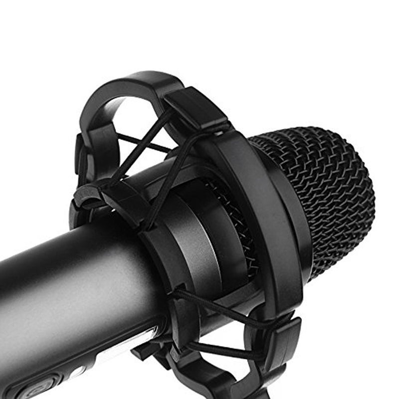 Powerpak Shock Mount Universal Microphone Cradle Holder Clip Stand (Black) - Image 3