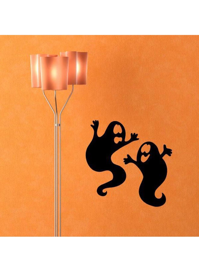 NIBEMINENT 2-Piece Ghost Wall Decoration Sticker Set Black 55 x 55cm