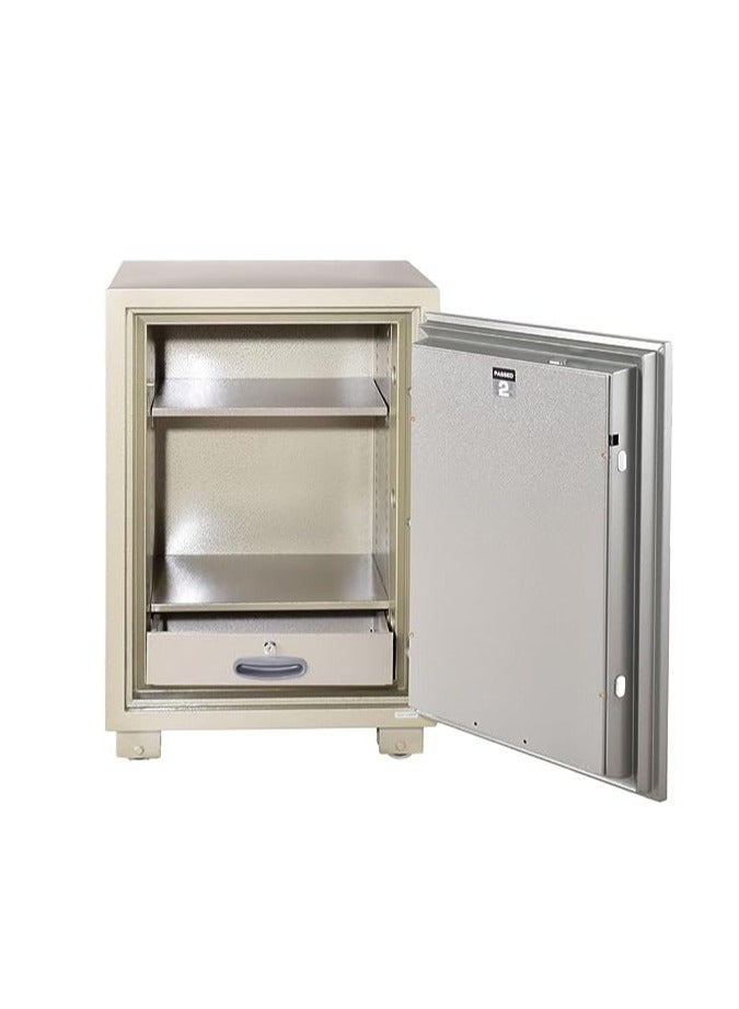 BUMIL SAFE صندوق أمان مقاوم للسرقة والحرائق SD106K Bumil Safe مع درج قابل للقفل ورف قابل للتعديل وقفلين بمفتاح مزدوج (85 × 58 × 51.6 سم 172 كجم) - صنع في كوريا - Image 3