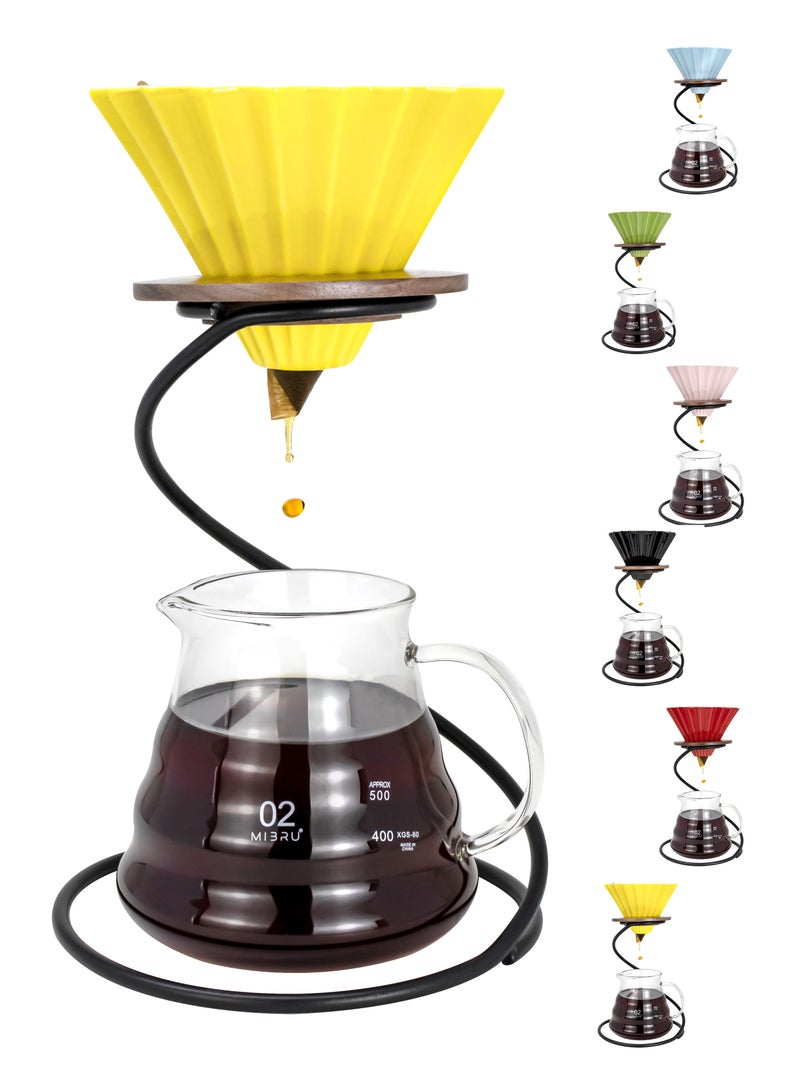 MIBRU V60 Coffee Machine Set Filter Espresso Drip Maker Funnel Ceramic Holder Hools For Home and Kitchen Accessories  - Image 1