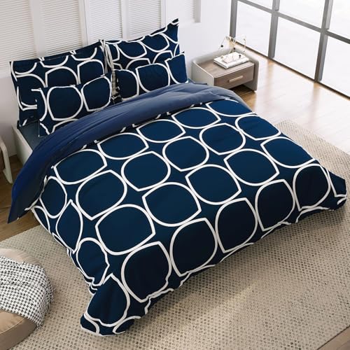 Castiqa Premium Cotton King Size Quilt Cover/Duvet Cover/Rajai Cover/Blanket Cover with Zipper Closure (Single 60x90, Blue Bubs) - Image 1