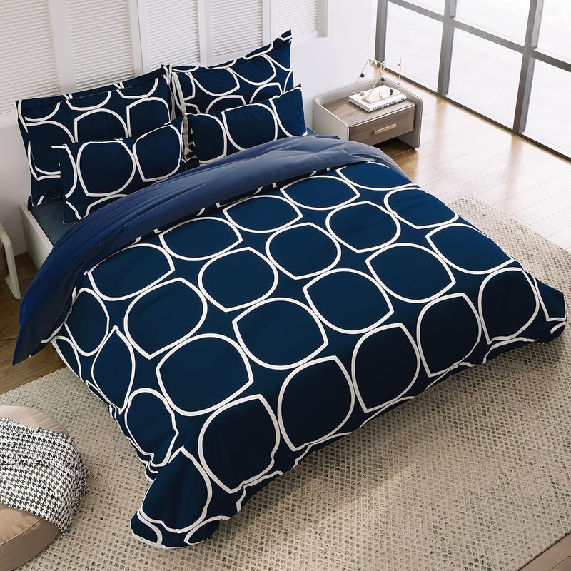 Castiqa Premium Cotton King Size Quilt Cover/Duvet Cover/Rajai Cover/Blanket Cover with Zipper Closure (Single 60x90, Blue Bubs) - Image 4