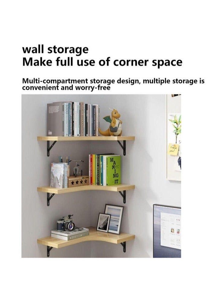 كيلا 3 قطع من أرفف الحائط المثقبة رف كتب زاوية رف حائط زاوية رف مثلث مثبت على الحائط خزانة تخزين زاوية خزانة زاوية خزانة تخزين مثلثة رف تخزين زاوية خزانة زاوية - Image 4