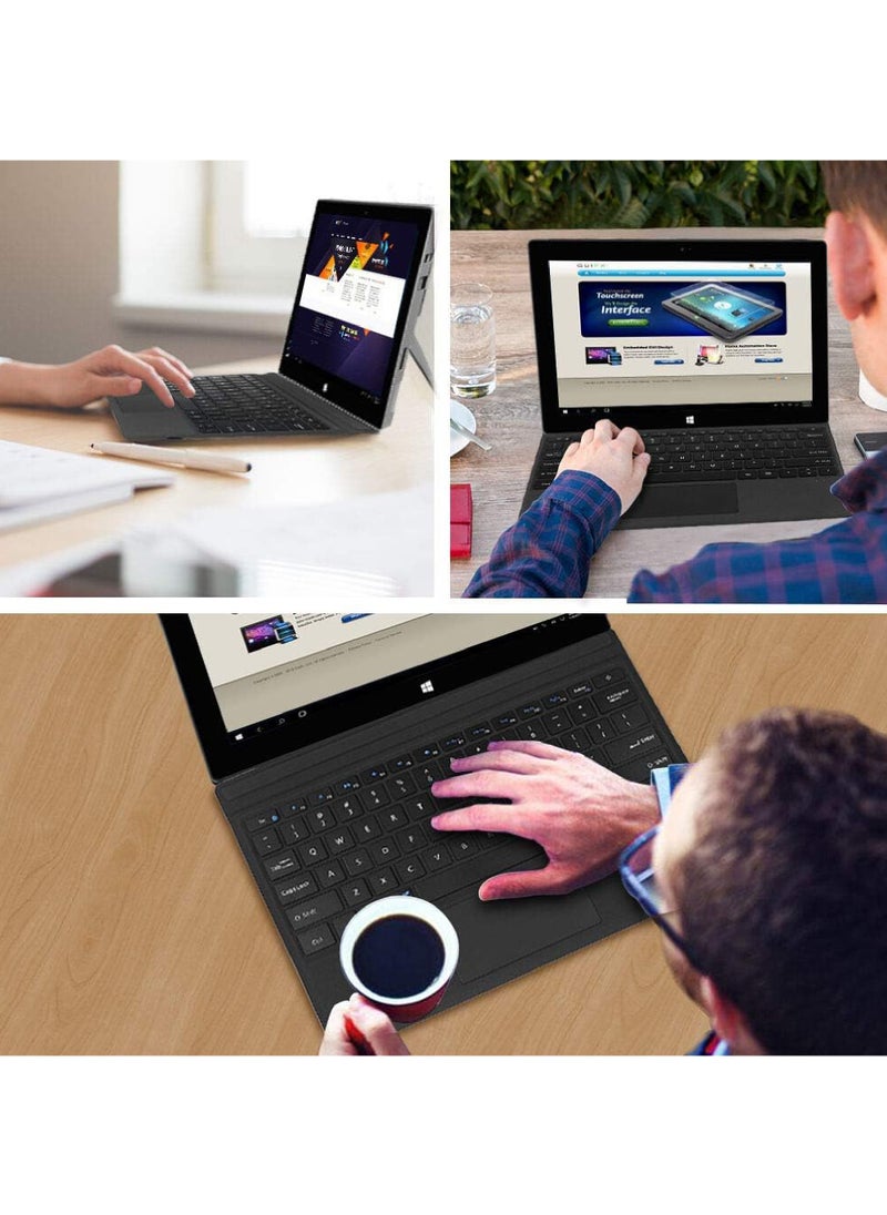 Rock Pow - Arabic English Wireless Keyboard Type Cover Trackpad Mouse Replacement for Microsoft Surface Pro 7 Pro 6 Pro 5 Pro 4 Pro 3 Bluetooth Keyboard Ultra-Slim Rechargeable Battery Multi-Touch - Image 1