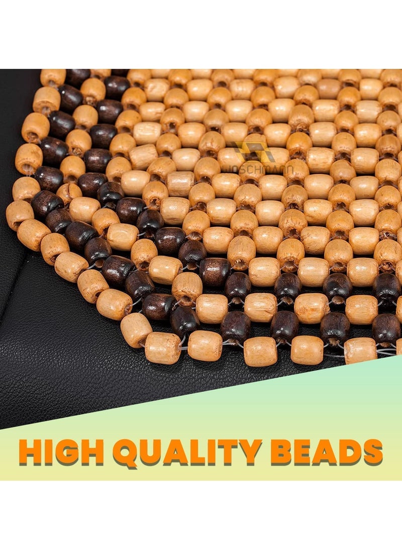 2 Pieces Wooden Beaded Car Seat Cover Cushion – Universal Fit for Car, Home, and Office Chairs Massage Beads for Comfortable Sitting and Improved Posture - Image 4