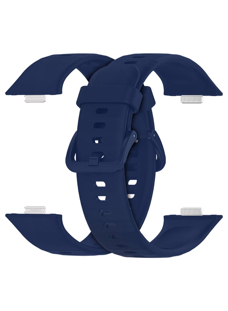 CATANES Wristband for Huawei Watch Fit 3/Fit 4/Fit 4 Pro Bands, Silicone Bracelet Quick Release Arm Band, Replacement Smartwatch Band Quick Release Sport Straps - Dark Blue - Image 1