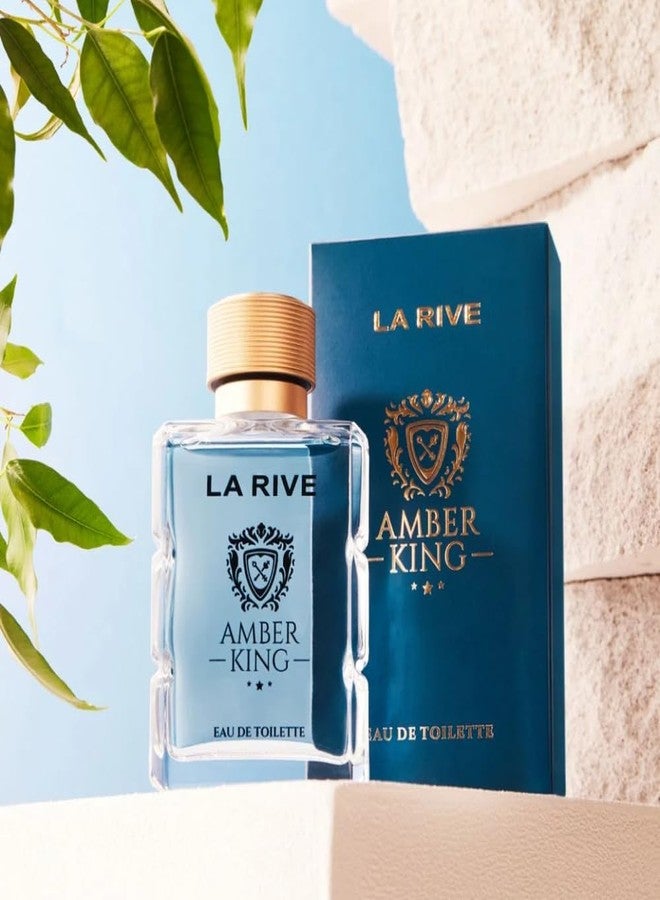 LA RIVE لا ريف أمبر كينج للرجال أو دي تواليت 3.3 أونصة جديدة في العلبة - Image 1