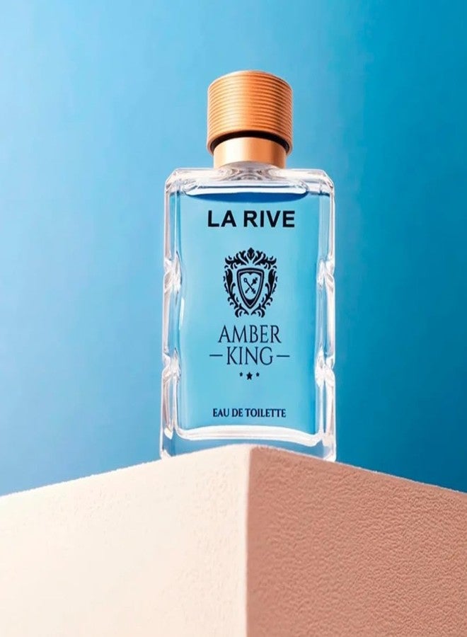 LA RIVE لا ريف أمبر كينج للرجال أو دي تواليت 3.3 أونصة جديدة في العلبة - Image 2