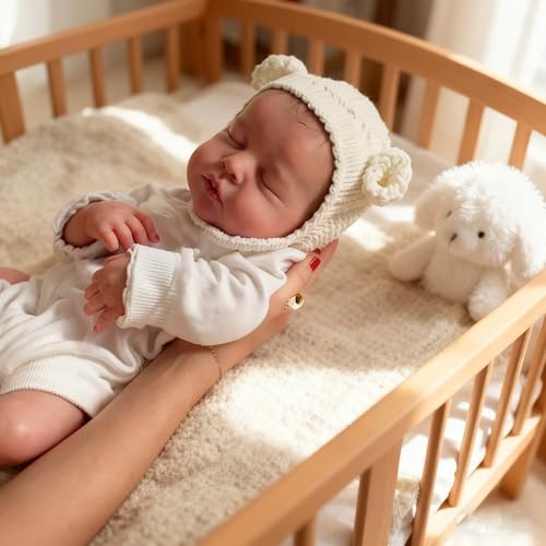 Anano Reborn Baby Dolls Realistic Silicone Vinyl Full Body Girl Loulou 20 inch Waterproof Anatomically Correct Soft Baby Doll Girl with Hand Rooted Hair for Kids Ages 3 - Image 5