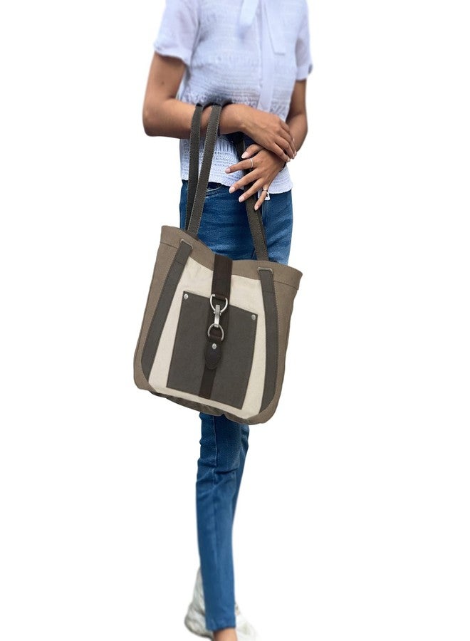 Mona B Canvas Tote Handbag for Women perfect for Travel, College and office Use - Multicolor - Image 3