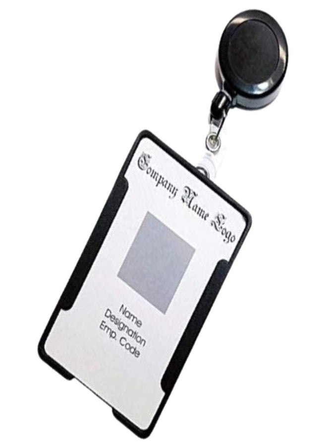 ANG Combo Identity Card Holder with Retractable Reel YO YO (Made in India) Black - Image 1