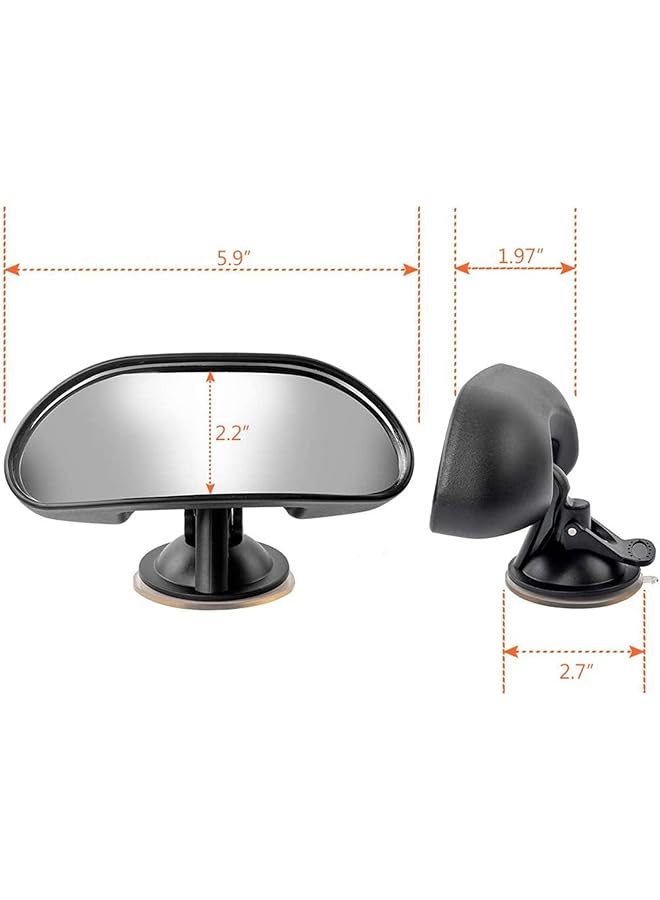 Azonee Baby Car Backseat Mirror 360 Degree Adjustable Strengthen Suction Cup Baby Safety Rearview Mirror For Clearly View Of Infant In Rear Facing Car Seat - Image 3