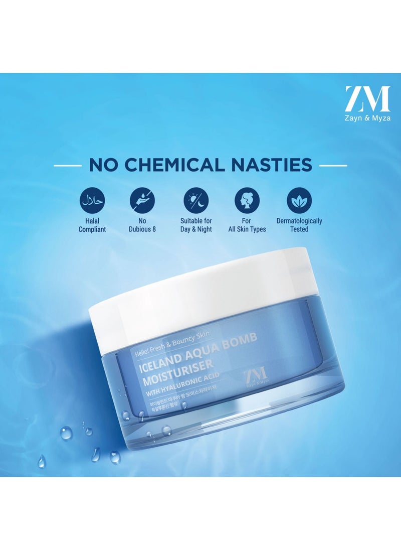 ZM Zayn & Myza - Iceland Aqua Bomb Moisturizer with Hyaluronic Acid 50g - Image 1