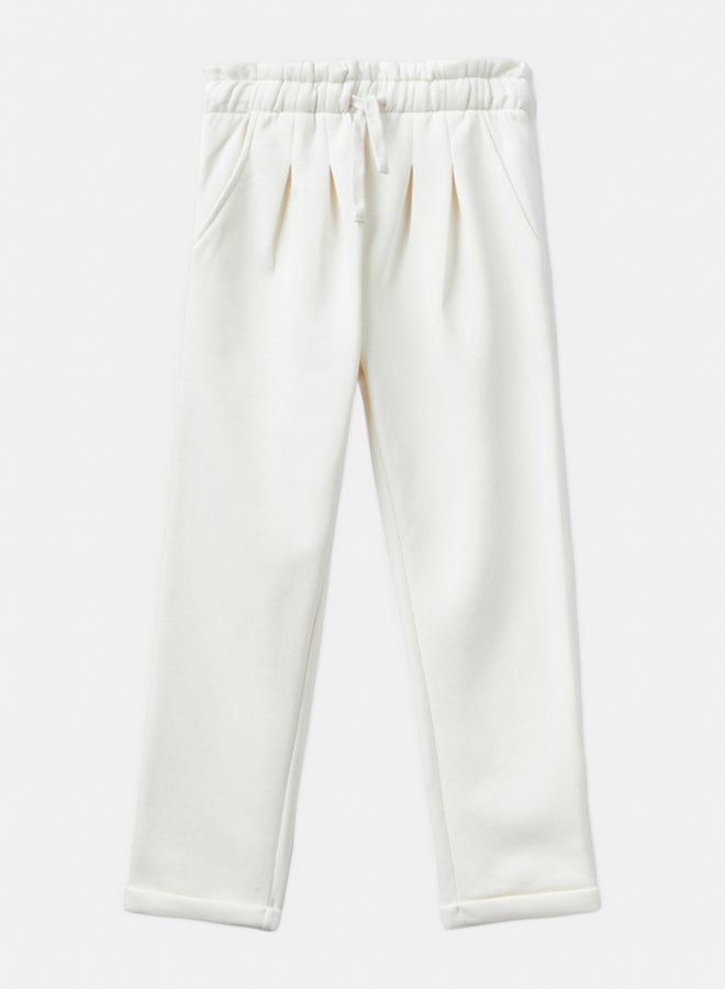 بينيتون بنطلون بنات مزموم الأعلى من قطنة دافئة - Image 1