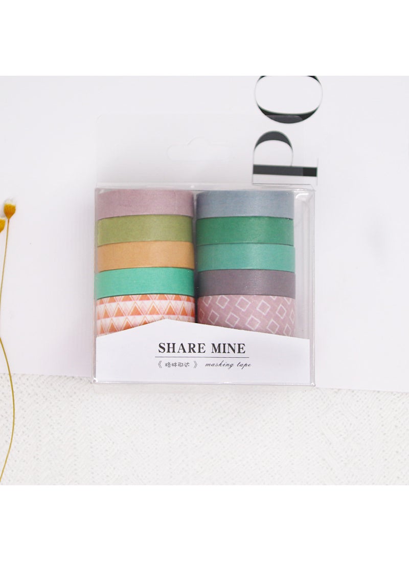 10-roll Set Pure Color Paper Tape Diy Decoration Student Basic Journal Handbook Simple Design Suitable Various Occasions Grinada - pzsku/ZF76A97C94C08388E5C0EZ/45/_/1741691874/7b186f85-5356-4792-9b37-ec1b2d9b0e22