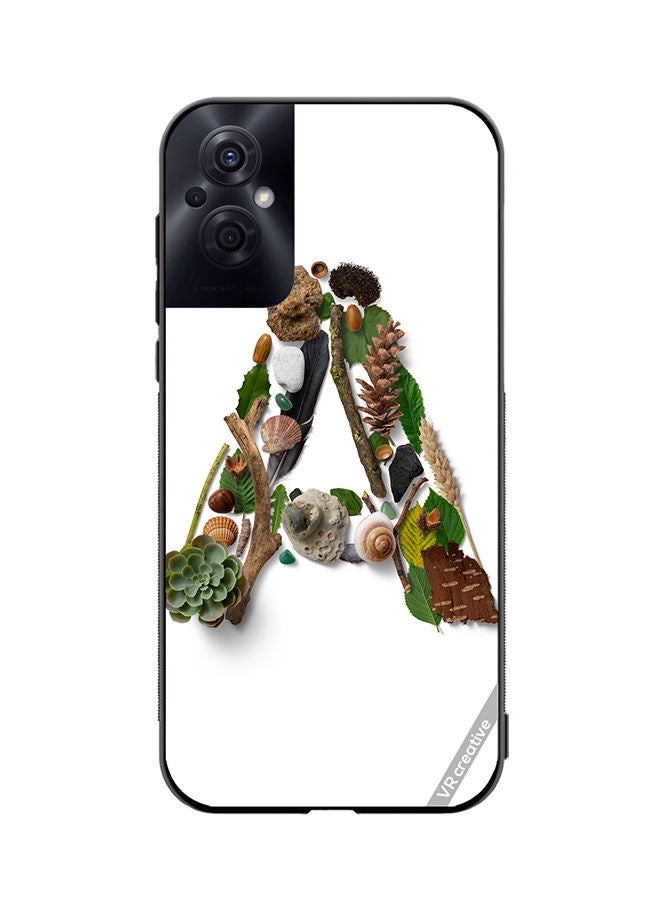 VR CREATIVE Protective Case Cover For Oppo Reno8 Z Alphabet A Design Multicolour - Image 1