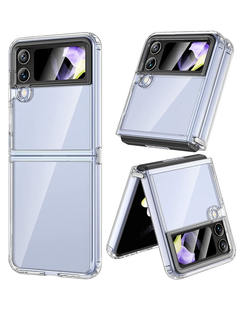 Galaxy Z Flip 4 Clear Case [Anti-Yellow] Slim Thin Premium TPU Crystal Shockproof Protective Cover Case - Image 1