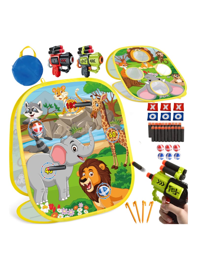 SYOSI 4 in 1 Animal Bean Bag Toss Game for Kids SYOSI Summer Outdoor Toys for Toddlers Ages 3 4 5 6 Year Old Party Sports & Outdoor Play Toys Games Activities for Toddlers 1-3 Backyard Yard Outside - Image 1