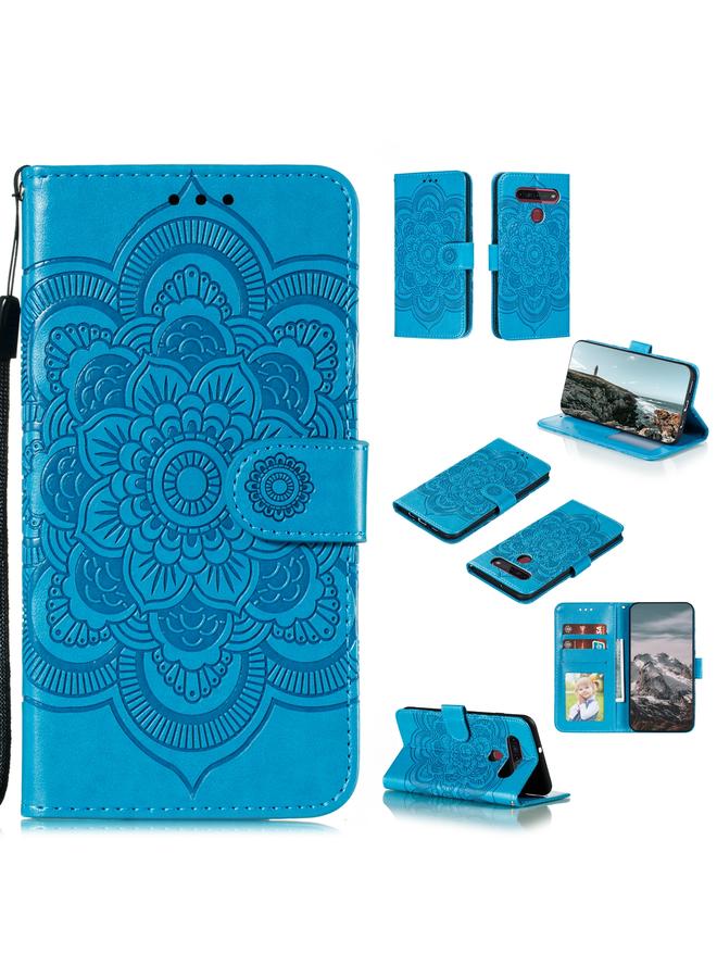 اس-توب جراب لهاتف LG K41S / K51S، جراب جلدي من البولي يوريثان بنقش ماندالا أفقي مع حامل وفتحات للبطاقات ومحفظة وحبل تعليق - Image 1