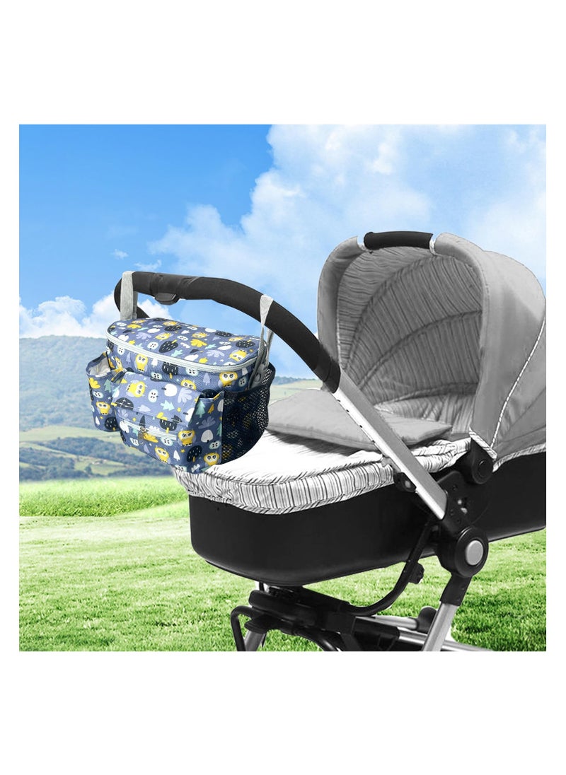 SYOSI Universal Stroller Organizer, with Cup Holder, Hanging Hooks, Phone Bag, Shoulder Strap, Unique Stroller Bag Caddy Organizer Accessories Fits for Uppababy, Britax, Baby Jogger, Strollers  - Image 5