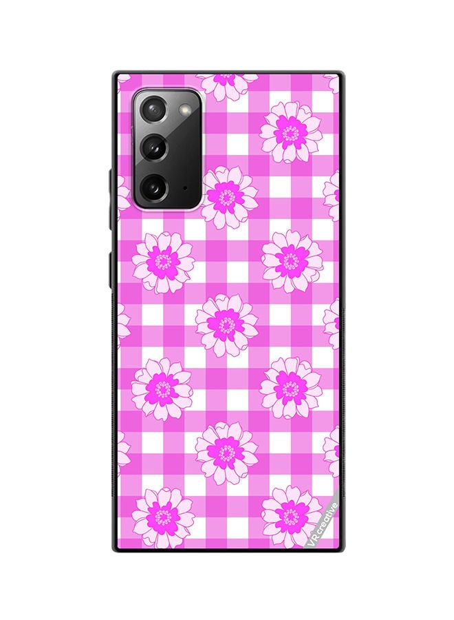 VR CREATIVE Protective Case Cover For Samsung Galaxy Note20 5G Checkered Pattern Gingham Design Multicolour - Image 1
