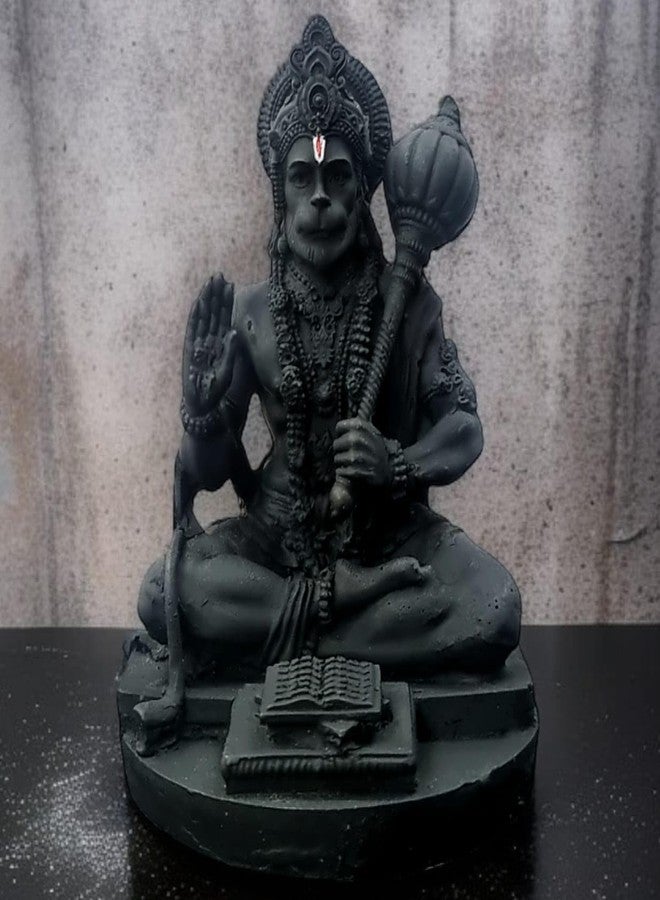RIANZ Resin Hanuman Ji Idol for Car Dashboard, Home & Office Desk - Bajrang Bali Murti for Protection from Negative Energy, Good Luck, Success and Prosperity (Black), 9 cm - Image 4