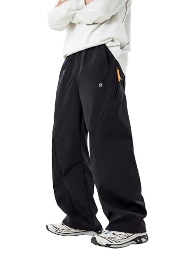 CAONAT Mens Straight Leg Waterproof Outdoor Hiking Pants Quick Dry Cargo Pants Lightweight Travel Fishing Pants CBlack - Image 1