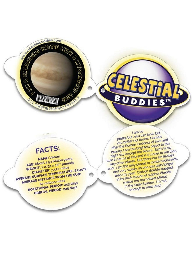 Celestial Buddies Venus Buddy | 10" Soft Stuffed Plush, Embroidered Features, Fun Planet Facts Tag for Kids - STEM Learning, Educational Gift, Classroom & Homeschool Science Space Astronomy | 0+ - Image 5