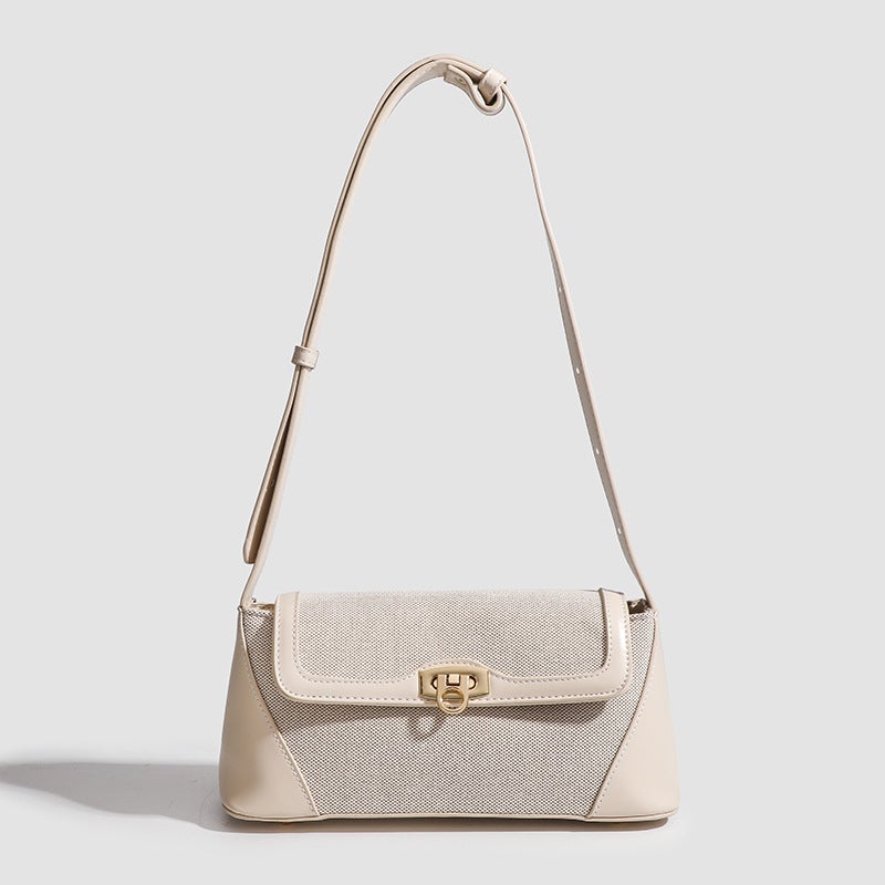 2024 Niche High-End Shoulder Underarm Bag Fashionable Contrast Color Portable Crossbody Bagel Small Square Bag - Image 5