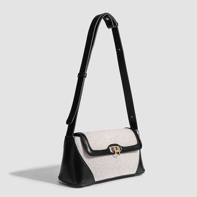 2024 Niche High-End Shoulder Underarm Bag Fashionable Contrast Color Portable Crossbody Bagel Small Square Bag - Image 3