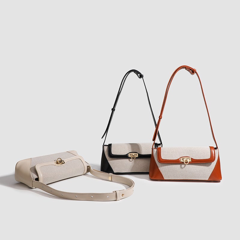 2024 Niche High-End Shoulder Underarm Bag Fashionable Contrast Color Portable Crossbody Bagel Small Square Bag - Image 4