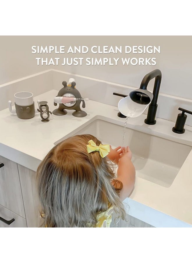 Fun And Safe Hand-Washing Solution | Faucet Extender For Babies And Toddlers | Fits Standard And Gooseneck Faucets | Galactic Grey