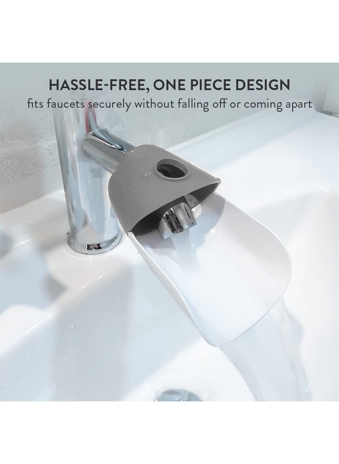 Fun And Safe Hand-Washing Solution | Faucet Extender For Babies And Toddlers | Fits Standard And Gooseneck Faucets | Galactic Grey