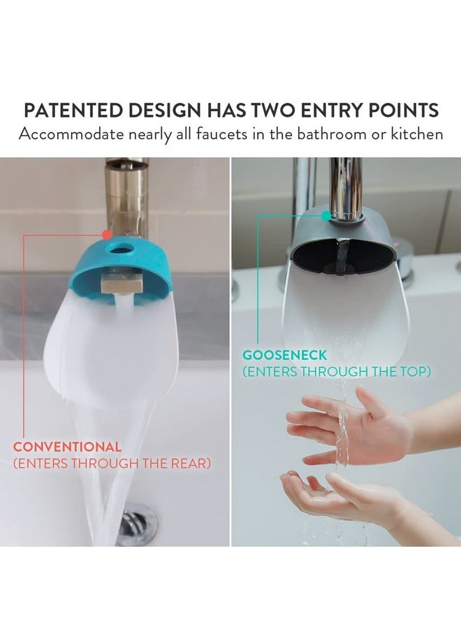 Fun And Safe Hand-Washing Solution | Faucet Extender For Babies And Toddlers | Fits Standard And Gooseneck Faucets | Galactic Grey