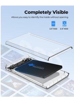 Generic 2.5 inch Hard Drive Enclosure SATA to USB C 3.1 6Gbps External Hard Drive Case for 7/9.5mm HDD/SSD Support UASP Up to 6TB  - Image 2
