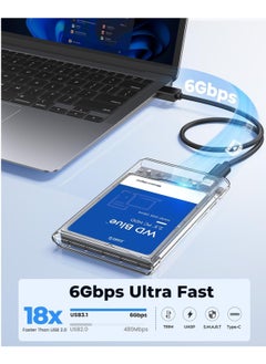 Generic 2.5 inch Hard Drive Enclosure SATA to USB C 3.1 6Gbps External Hard Drive Case for 7/9.5mm HDD/SSD Support UASP Up to 6TB  - Image 5