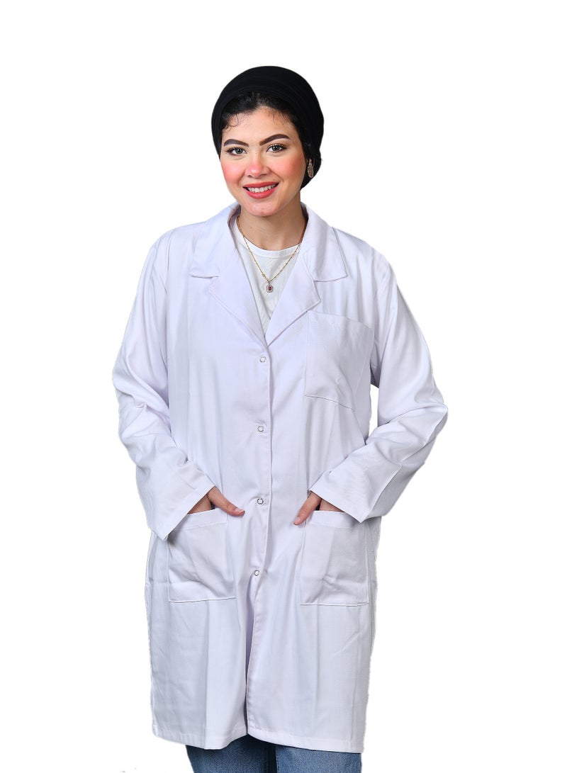 women's medical coat white color - Image 1
