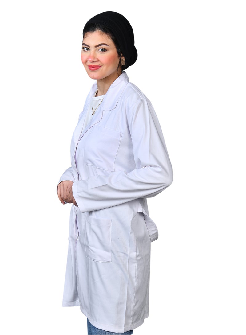 women's medical coat white color - Image 2