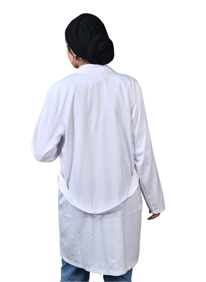women's medical coat white color - Image 3