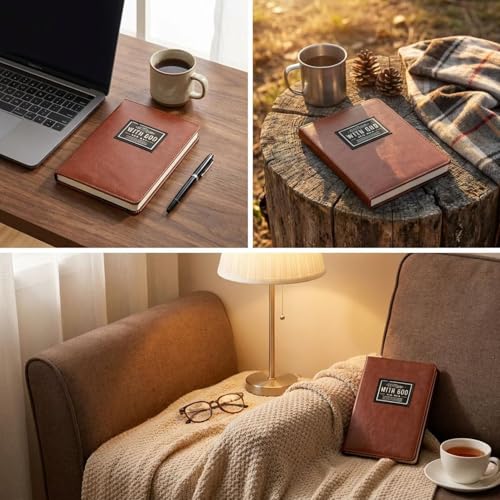 RHZGO One minute WITH GOD for men,365 days of daily prayer brown book,2026 Mens Daily Devotional & Prayer Journal,Bible prayer tracking diary - Image 4