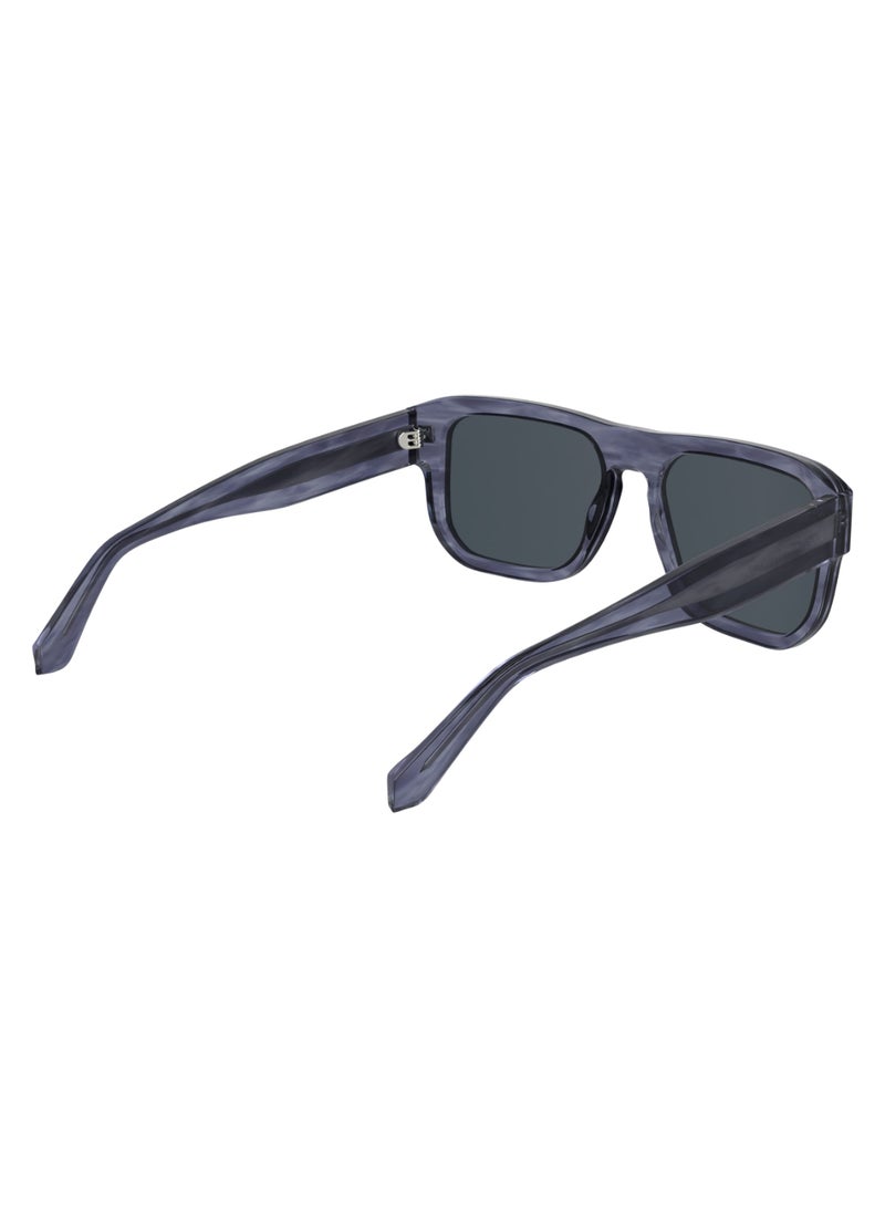 FULL RIM ACETATE ACETATE CALVIN KLEIN JEANS SUN CKJ24607S 5517 (012) CRYSTAL TO STRIPED BLUE