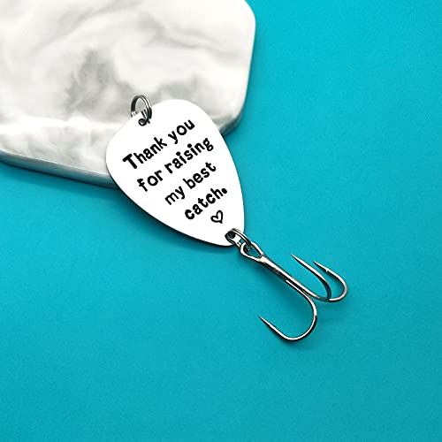 Xiahuyu Father of The Groom Gifts Fathers Day Present Thank You for Raising My Best Catch Fishing Lure Wedding Gifts Thanksgiving Christmas Birthday Gifts Father in Law Gifts from Bride - Image 5