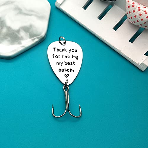 Xiahuyu Father of The Groom Gifts Fathers Day Present Thank You for Raising My Best Catch Fishing Lure Wedding Gifts Thanksgiving Christmas Birthday Gifts Father in Law Gifts from Bride - Image 2