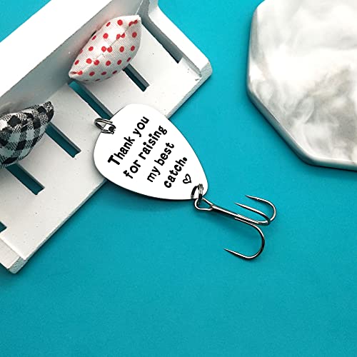 Xiahuyu Father of The Groom Gifts Fathers Day Present Thank You for Raising My Best Catch Fishing Lure Wedding Gifts Thanksgiving Christmas Birthday Gifts Father in Law Gifts from Bride - Image 3