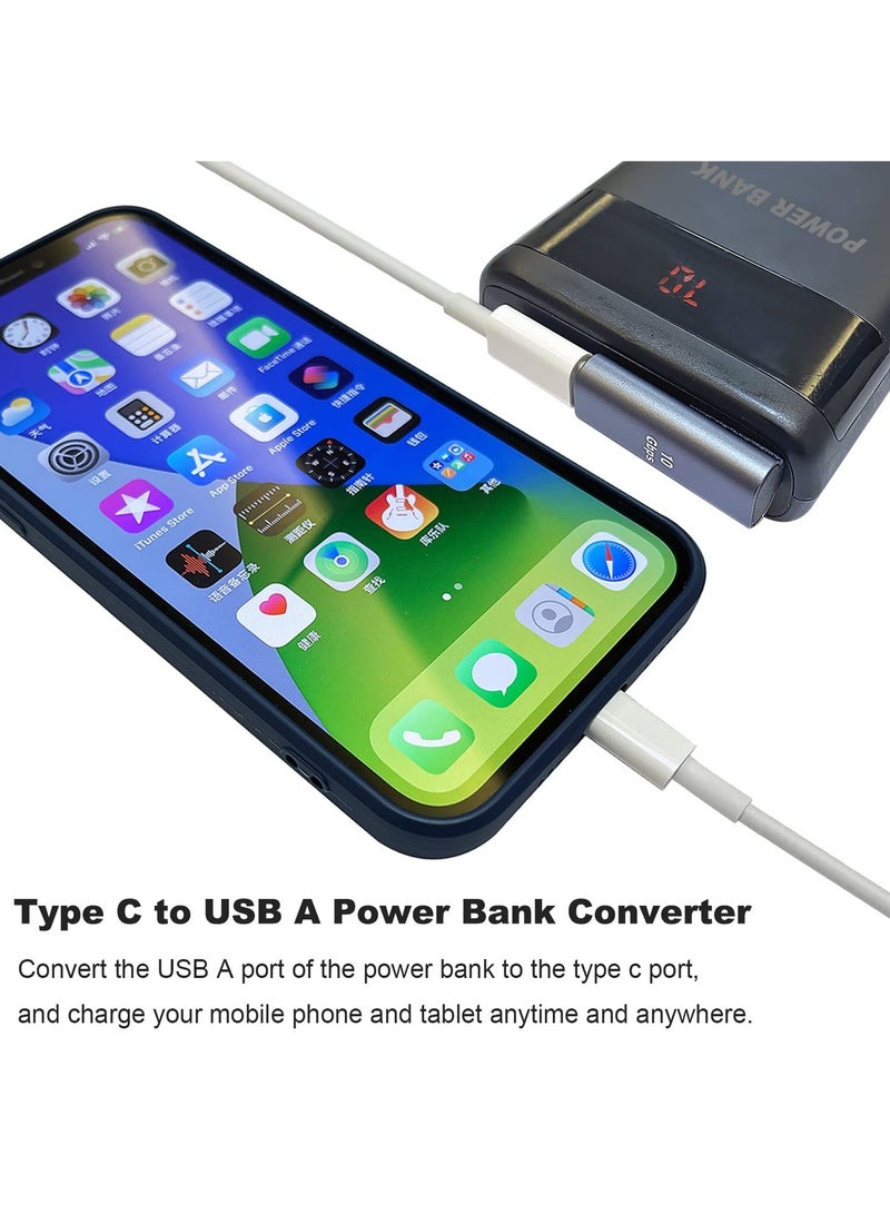 Excefore 2 Pack 90 Degree USB C Female to USB Male Adapter, Type C to USB A Left and Right Angle Charger Converter, Suitable for Laptop/Mobile Phone/Tablet/PC - Image 5