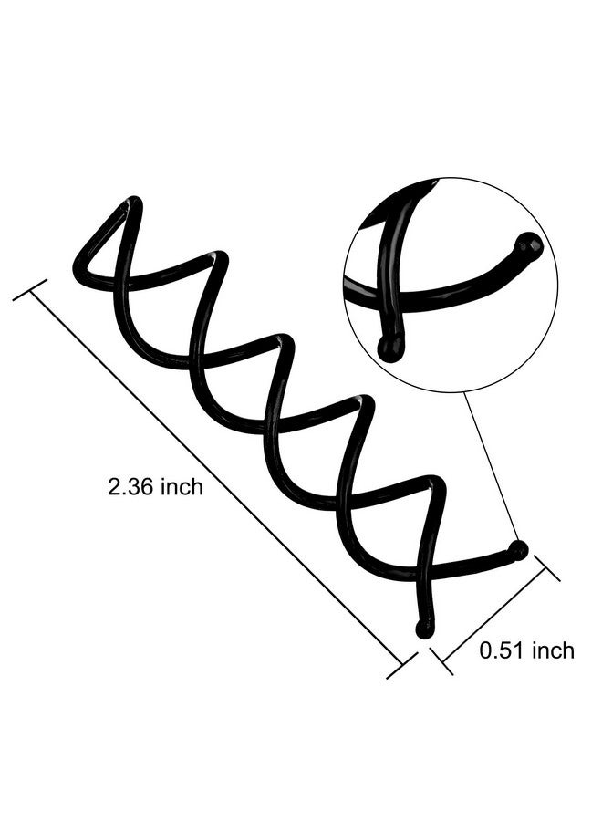 eBoot Spiral Hair Pin Spin Pin Spiral Hair Clip Spin Clip Bun Stick Pick For Diy Hair Style 20 Pack (Black)  - Image 2